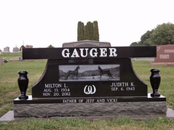 Gauger, Milton & Judy stone pic front.JPG
